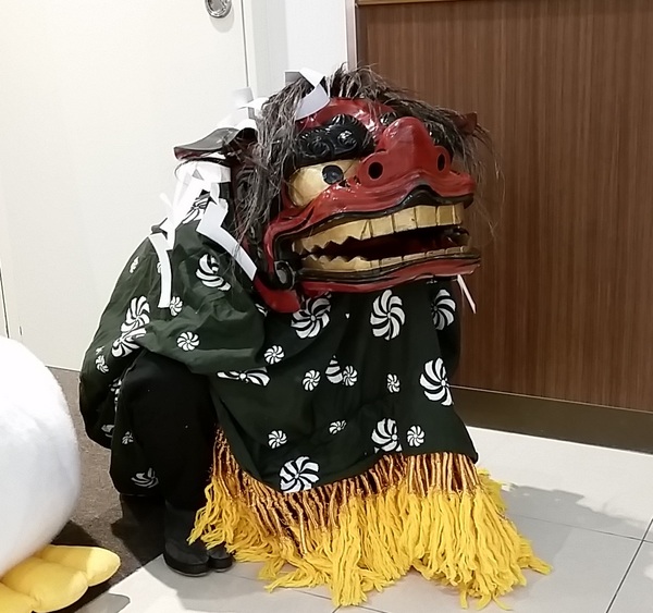 お正月イベント 獅子舞画像